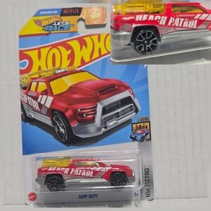 Hot Wheels Surf Duty Pick Up Truck Hotwheels HW Rescue Vehicle Red Pickup NEW